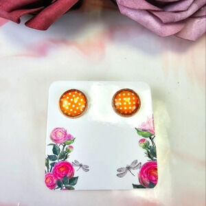 Handmade Dotted Stud Earrings